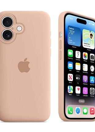 Чехол с защитой камеры kassel silicone camera protective для iphone 16 (19) пудра pink sand