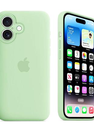 Чехол с защитой камеры kassel silicone camera protective для iphone 16 (68) фисташковый pistachio