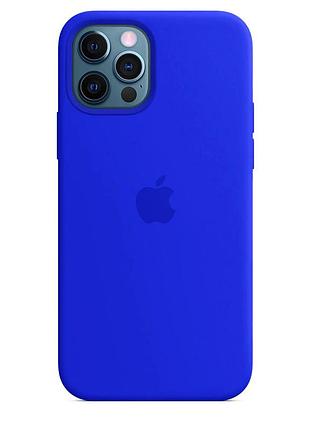 Чехол silicone case для iphone 12 pro max shiny blue электрик