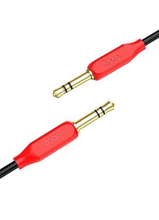 Кабель hoco upa11 aux audio red 1 м із захистом від зламів для універсального використання