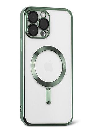 Чехол electroplated сase with magsafe для iphone 14 pro max - green