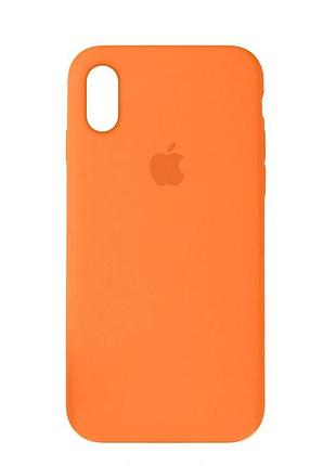 Чехол силиконовый противоударный для iphone xs max оранжевый