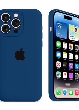 Чехол с защитой камеры kassel silicone camera protective для iphone 16 pro (20) темно-синий navy blue