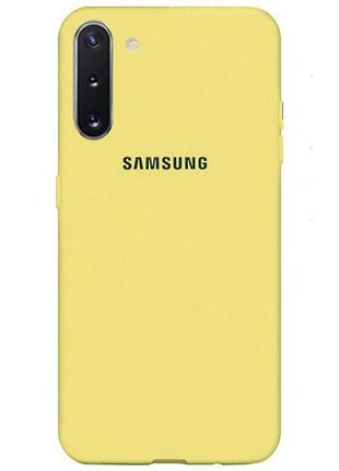 Чохол silicone case для samsung premium note 10 flash (06) лимонний