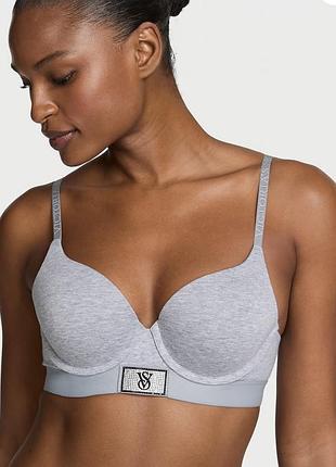 Бюстгальтер shine patch push-up perfect shape bra grey