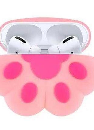 Чехол case 3d для airpods pro сat's foot rose (06) кошачья лапка розовая