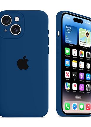 Чехол с защитой камеры kassel silicone camera protective для iphone 15 (20) темно-синий navy blue