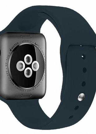 Силиконовый ремешок для apple watch 42mm/44mm/45mm forest green темно зеленый