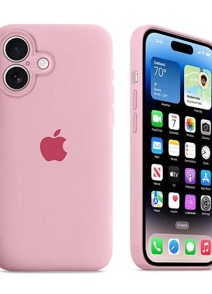 Чехол с защитой камеры kassel silicone camera protective для iphone 16 (06) розовый light pink