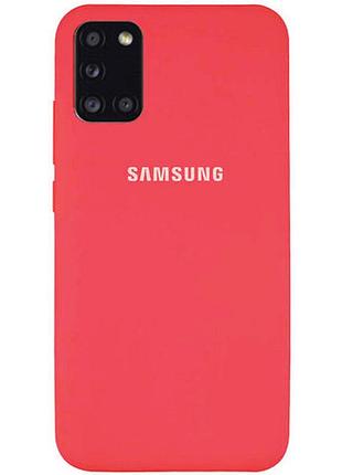 Чохол silicone case для samsung premium m31s camelia (15) світло-червоний
