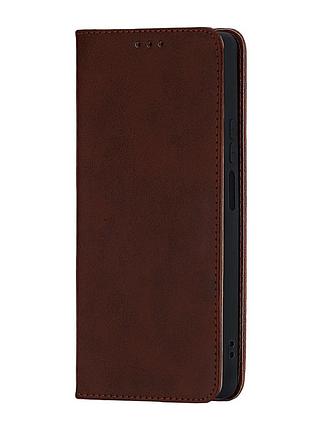 Чехол-книжка кожзам противоударный для redmi note 12 turbo 5g/poco f5 5g темно-коричневый