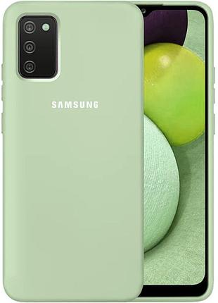 Чехол silicone case для samsung premium a02s mint (19) мятный