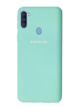 Чехол silicone case для samsung premium a11 sea blue (02) бирюза
