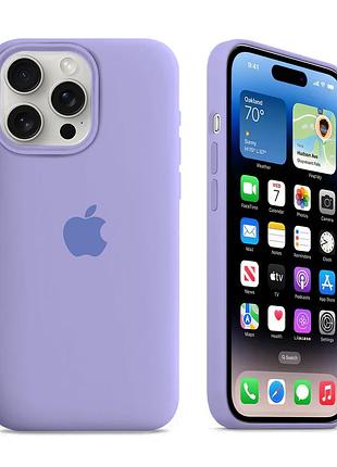 Чехол kassel silicone full case protective для iphone 16 pro max с микрофиброй фиолетовый lilac