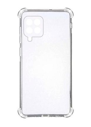 Чехол силиконовый противоударный для samsung a12/m12 прозрачный