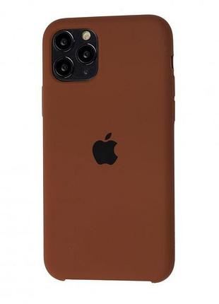 Чехол silicone case для iphone 11 pro brown шоколадный