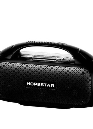 Портативная bluetooth-колонка hopestar a50 противоударная черная с картой памяти и 3.5 мм разъемом