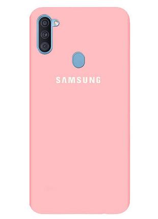 Чохол silicone case для samsung premium a11 pink (04) рожевий