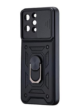 Чехол поликарбонат противоударный для redmi 12 4g/5g черный full protection
