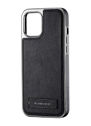 Чехол jinduka leather hybrid противоударный для iphone 12 pro max черный