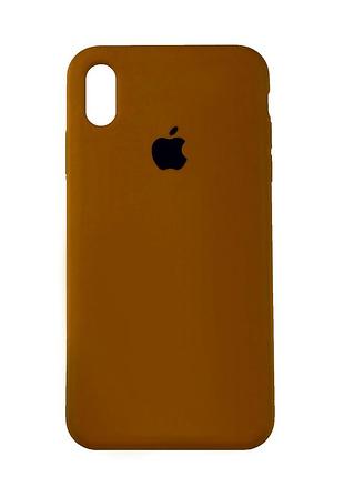 Чохол силіконовий протиударний для iphone xs max коричневий