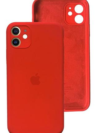 Чохол silicone case full camera protective для iphone 11 red червоний