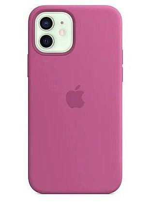 Чехол silicone case для iphone 12 mini dragon fruit малиновый