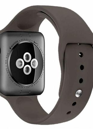 Силиконовый ремешок для apple watch 42mm/44mm/45mm dark grey темно серый