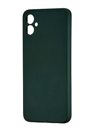 Чехол силиконовый противоударный для samsung a05 темно-зеленый