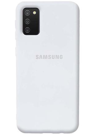 Чехол silicone case для samsung premium a02s white (09) белый