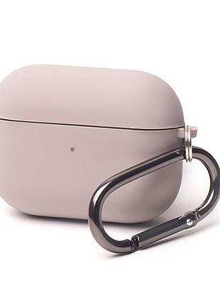 Чехол силиконовый для airpods 3 с микрофиброй внутри серый pebble