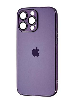 Чехол силиконовый magsafe защита камеры для iphone 16 pro max фиолетовый