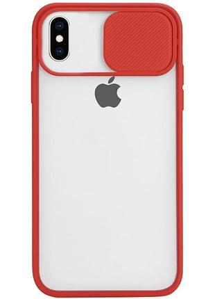 Чехол hide camera matte для iphone xs max (05) red красный