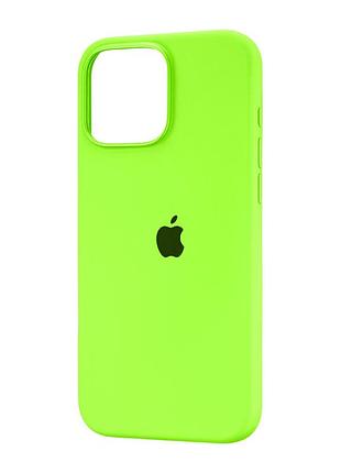 Чохол силіконовий протиударний для iphone 16 pro max захист камери зелений