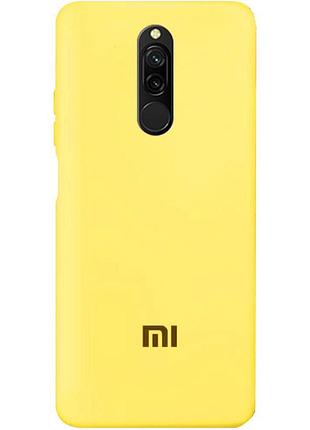 Чехол silicone case premium для xiaomi redmi 8 yellow (20) желтый