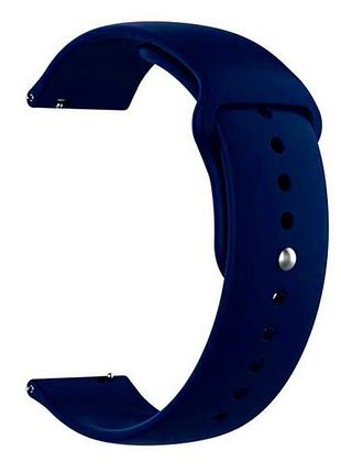 Ремешок силиконовый темно-синий 20 мм для galaxy watch active galaxy watch 42mm gear s2 amazfit gts bip