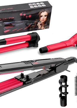 Мультистайлер для укладки волос 12в1 umate pro ceramic, 25вт / плойка для завивки локонов
