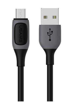 Кабель usams sj597 micro usb 2a jelly series 1м черный противоударный