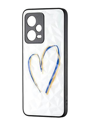 Чехол tpu противоударный для redmi note 12 pro 5g с принтом ukrainian heart