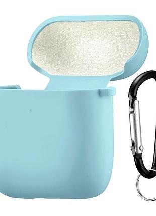 Чехол силиконовый 2,5мм противоударный для airpods 1/2 glacier blue