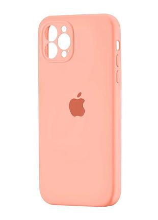 Чехол silicone case square защита камеры для iphone 11 pro max грейпфрут противоударный