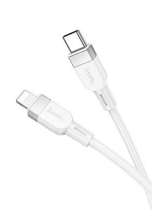 Кабель hoco x109 силиконовый lightning 1м для iphone 3a белый