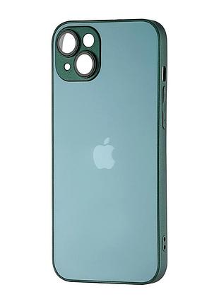 Чохол силіконовий ag-matte з magsafe-захист камери для iphone 15 plus зелений