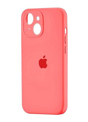Чохол силіконовий протиударний для iphone 15 із захистом камери персиковий