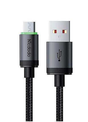 Кабель mcdodo micro usb 1м черный с индикатором зарядки