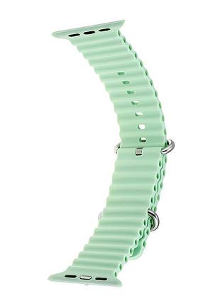 Ремешок apple watch силикон tea green противоударный для моделей 42-49 мм