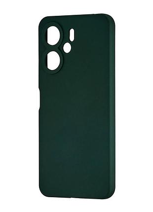Чехол силиконовый противоударный для redmi 13c 4g/redmi 13c 5g/poco c65/poco m6 5g темно-зеленый