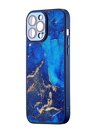 Чехол силиконовый защита камеры для iphone 13 pro max голубой