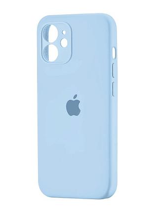 Чохол силіконовий протиударний захист камери для iphone 12 блакитний