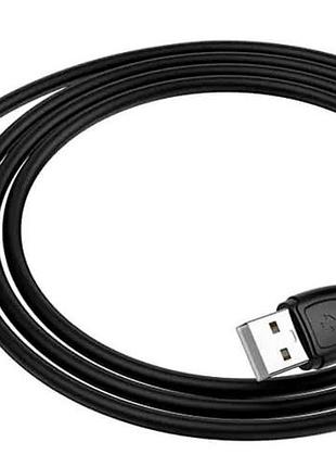Кабель hoco x61 силиконовый для lightning 2.4a черный